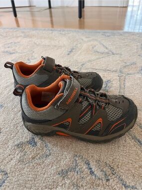 Merrell Kids Gray and Orange Hiking Sneakers